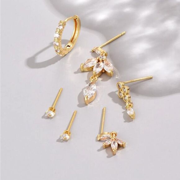 Gold Earring Set A1055 - Picture 2 of 4